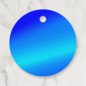 Kupferblau Ober Wasserfarbe abstrakt Pastellfarben Geschenkanhänger (Rückseite)