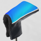 Kupferblau Ober Wasserfarbe abstrakt Pastellfarben Golf Headcover (3/4 Vorderseite)
