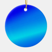 Kupferblau Ober Wasserfarbe abstrakt Pastellfarben Keramik Ornament (Vorne)