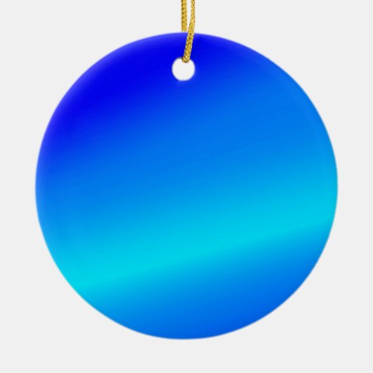 Kupferblau Ober Wasserfarbe abstrakt Pastellfarben Keramik Ornament (Vorne)