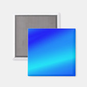 Kupferblau Ober Wasserfarbe abstrakt Pastellfarben Magnet (Vorderseite/Rückseite)