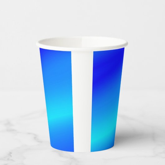 Kupferblau Ober Wasserfarbe abstrakt Pastellfarben Pappbecher (Links)