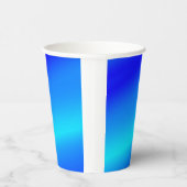 Kupferblau Ober Wasserfarbe abstrakt Pastellfarben Pappbecher (Rechts)