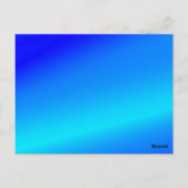 Kupferblau Ober Wasserfarbe abstrakt Pastellfarben Postkarte (Rückseite)