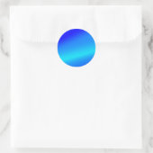 Kupferblau Ober Wasserfarbe abstrakt Pastellfarben Runder Aufkleber (Tasche)