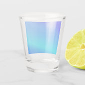 Kupferblau Ober Wasserfarbe abstrakt Pastellfarben Schnapsglas (Rückseite)
