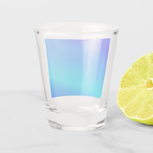 Kupferblau Ober Wasserfarbe abstrakt Pastellfarben Schnapsglas (Rückseite)