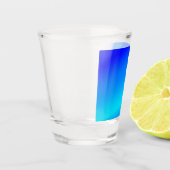 Kupferblau Ober Wasserfarbe abstrakt Pastellfarben Schnapsglas (Links)