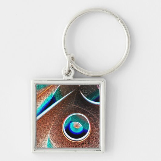 Kupferblau Schlüsselanhänger (Vorne)