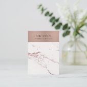 KUPFERBLUSH PINK MARBLE TEXTURE EARRING DISPLAY VISITENKARTE (Stehend Vorderseite)
