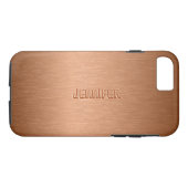 Kupferbraun, metallisch, gebürstet, Aluminium-Look Case-Mate iPhone Hülle (Rückseite (Horizontal))