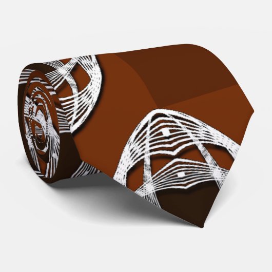 Kupferbraun-Muster Krawatte (Gerollt)