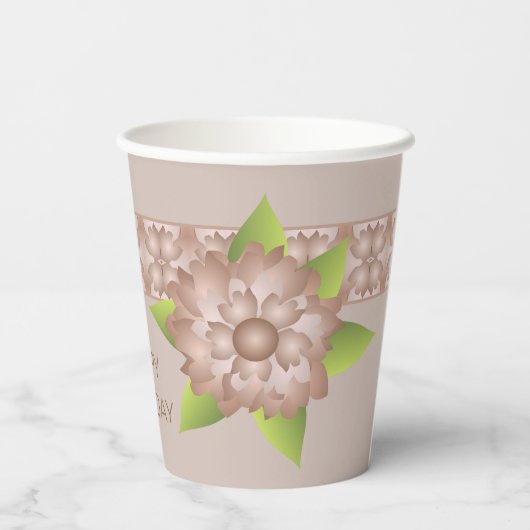 Kupferbraun Pappbecher (Rückseite)