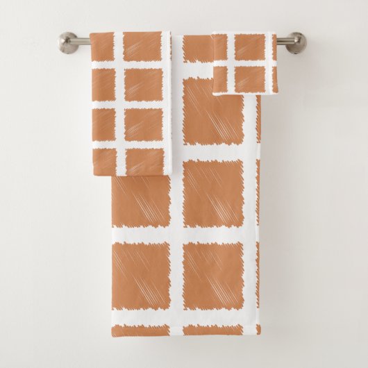 Kupferbraun-Sketch Badhandtuch Set (Insitu)