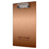 Kupferbraune metallische Textur Klemmbrett (Links)