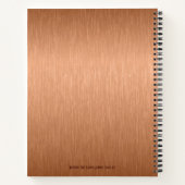 Kupferbraune metallische Textur Notizblock (Rückseite)