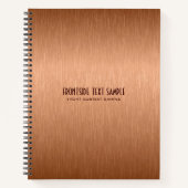 Kupferbraune metallische Textur Notizblock (Vorderseite)