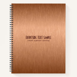 Kupferbraune metallische Textur Notizblock