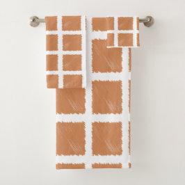 Kupferbraune Skizze Badhandtuch Set