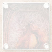 Kupferbronze Agate Mineral Gemstone Glasuntersetzer (Rückseite)