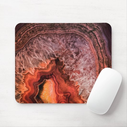 Kupferbronze Agate Mineral Gemstone Mousepad (Mit Mouse)
