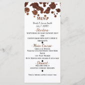 Kupferbronze Modernes Glamour Confetti Menü Menükarte (Vorderseite)