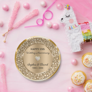 Kupferdiamanten Hochzeitstag Pappteller