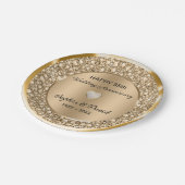 Kupferdiamanten Hochzeitstag Pappteller (Schrägansicht)