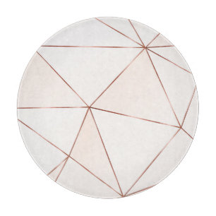 Kupferdreiecke, metallisch, Glitzer, polygonal. Schneidebrett