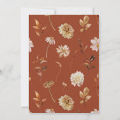 Kupferfall Terracotta Monogram Wreath Wedding Einladung (Rückseite)