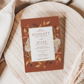 Kupferfall Terracotta Wasserfarbene Hochzeit der B Einladung