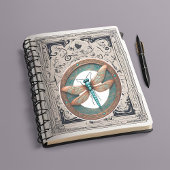 Kupferfarbene Libelle auf türkisfarbenem Hintergru Aufkleber