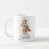 Kupferfloral Letter J Monogram Tasse (Links)