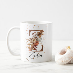 Kupferfloral Letter Z Monogram Tasse