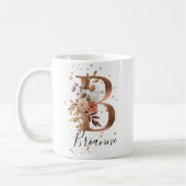 Kupferflorbrief B Monogramm Tasse (Links)