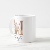 Kupferflorbrief M Monogram Tasse (Vorderseite Links)