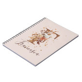 Kupferflormonogramm Letter F Fall-Blume Notizblock (Linke Seite)