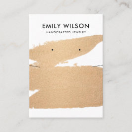 KUPFERFOLIE BRUSH STROKE NECKLACE EARRING DISPLAY VISITENKARTE