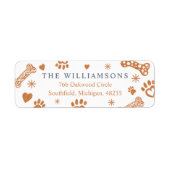 Kupferfolie, Pfotendruck, Schneeflockenmuster (Vorne)