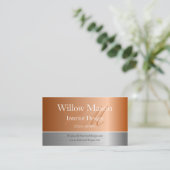 Kupferfolie und Hartstahl-Monogram-Visitenkarte Visitenkarte (Stehend Vorderseite)