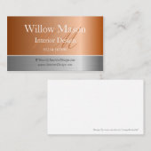 Kupferfolie und Hartstahl-Monogram-Visitenkarte Visitenkarte (Vorne/Hinten)