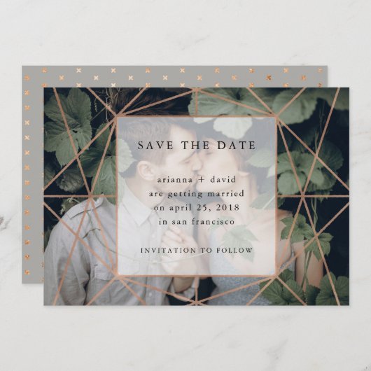 Kupfergeo | Foto Save the Date (Vorne/Hinten)