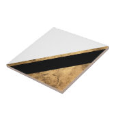 Kupfergeometrie Schwarz und Weiß Fliese (Seite)