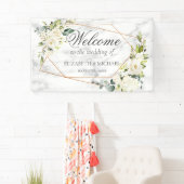 Kupfergeometrische Hochzeit aus weißem Marmor Banner (Insitu)