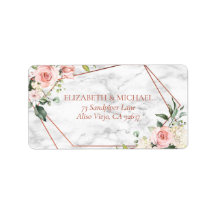 Kupfergeometrische Marmorplatte Rosa Blumenadresse