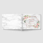 Kupfergeometrische Marmorplatte Rosa Blüte Gästebuch (Voll)