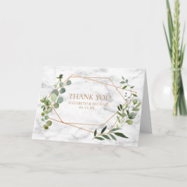 Kupfergeometrisches Eukalyptus-Foto Karte