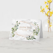 Kupfergeometrisches Eukalyptus-Foto Karte (Gelbe Blume)