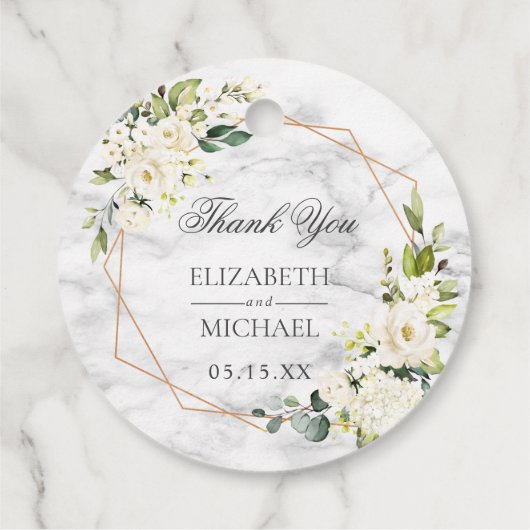 Kupfergeometrisches Marmor-Hochzeit Geschenkanhänger (Rückseite)