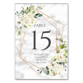 Kupfergeometrisches Marmor-Hochzeit Tischnummer (Rückseite)